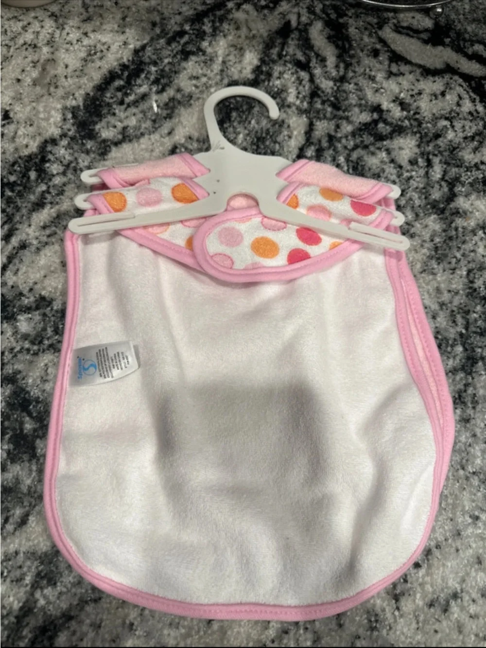 Pink Butterfly & Flower Baby Bib Set of 2